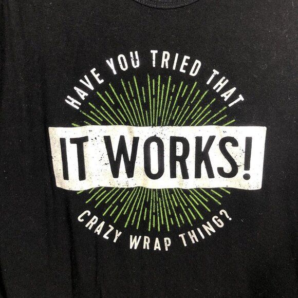 It works Woman’s Tops XL Black Have You Tried That Crazy Wrap Thing It Works  - Picture 2 of 9
